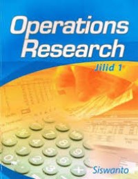 Operations research : jilid 1