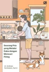 Image of Seorang pria yang melalui duka dengan mencuci piring